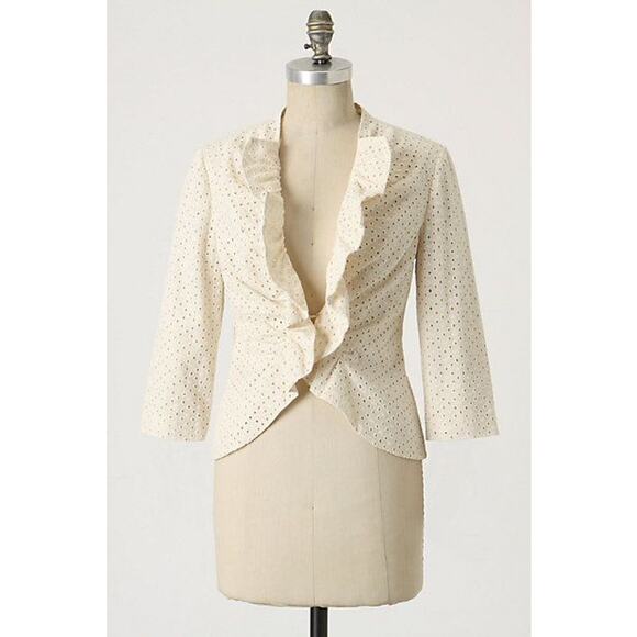 Anthropologie Tabitha Puckered Eyelet Jacket - Picture 1 of 5